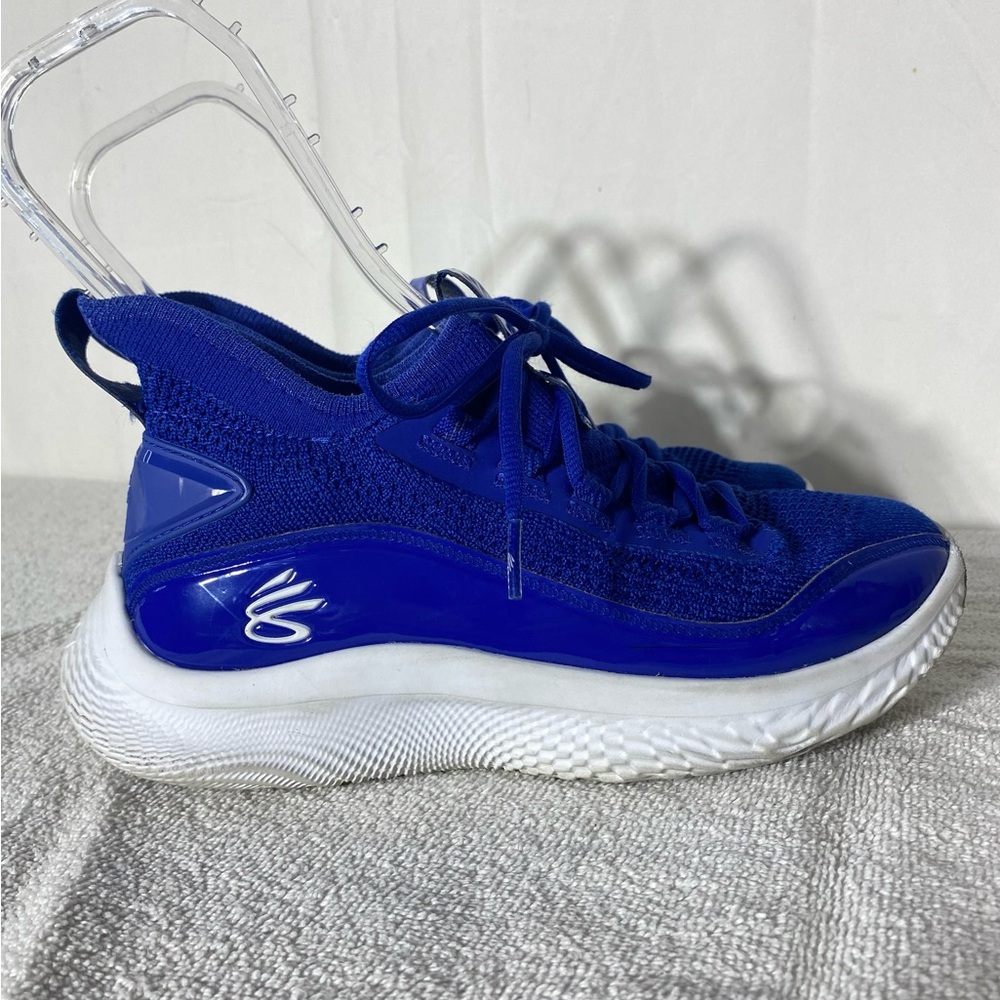 Under Armour Curry Flow Royal Blue White Lace Up Athletic Sneakers 8